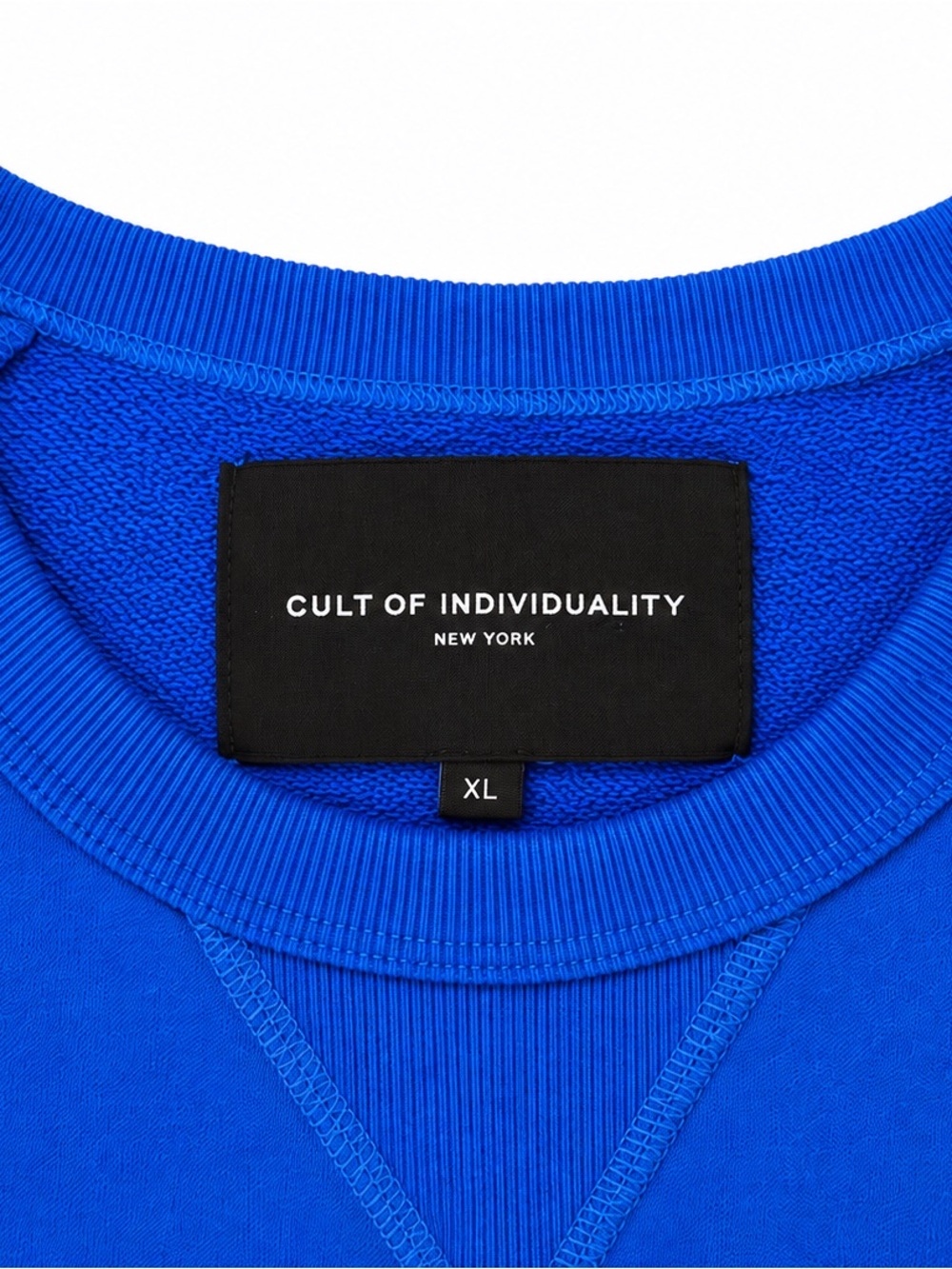 Cult of Individuality Blue Crewneck with White and Red Lettering - Picture 3 of 4